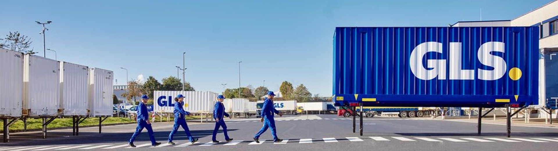 GLS employees outside the depot